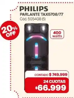 Naldo Lombardi Philips parlante tax5708/77 oferta
