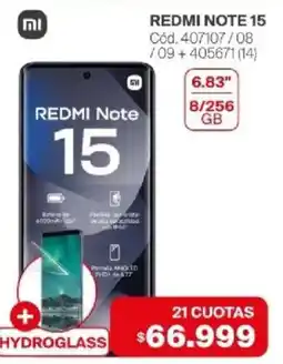 Naldo Lombardi Xiaomi redmi note 15 oferta