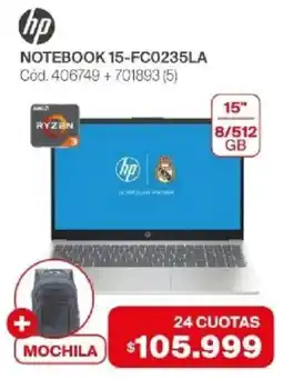 Naldo Lombardi Hp notebook 15-fc0235la oferta