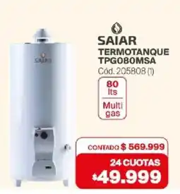 Naldo Lombardi Saiar termotanque oferta