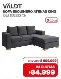 Naldo Lombardi Väldt sofá esquinero atenas king oferta