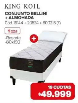 Naldo Lombardi King koil conjunto bellini + almohada oferta