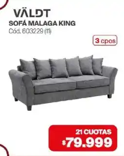 Naldo Lombardi Väldt sofá malaga king oferta