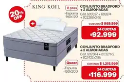 Naldo Lombardi King koil conjunto bradford oferta