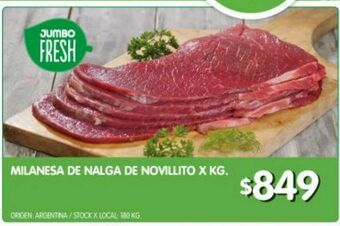 Jumbo Milanesa de nalga de novillito x kg oferta