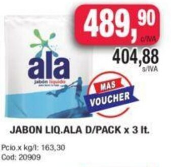 Maxiconsumo Jabon Liq.Ala D/Pack x 3 lt. oferta