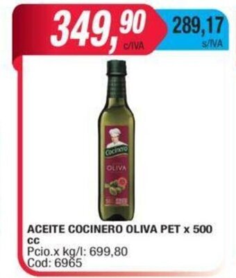 Maxiconsumo Aceite Cocinero Oliva Pet x 500 cc oferta