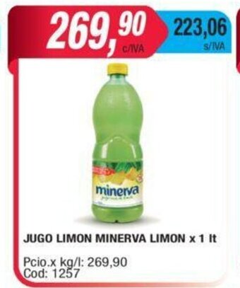 Maxiconsumo Jugo Limon Minerva Limon x 1 lt oferta