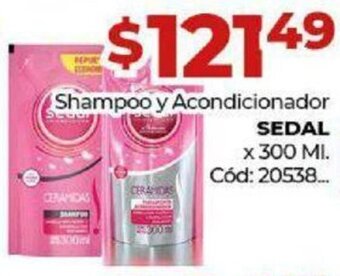 Diarco Shampoo y Acondicionador Sedal x 300 ml. oferta