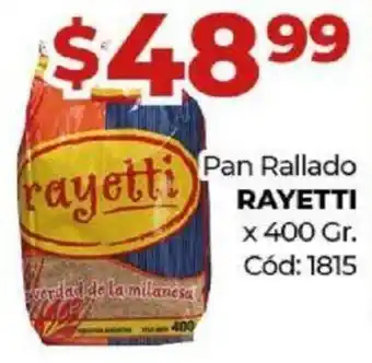 Diarco Pan Rallado Rayetti x 400 gr oferta