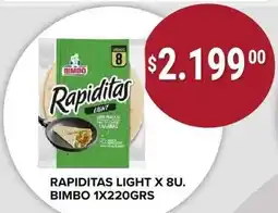 Supermercados Mayor Bimbo rapiditas light oferta