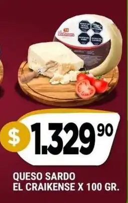 Supermercados Mayor Queso sardo el craikense oferta