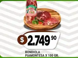 Supermercados Mayor Bondiola piamontesa oferta