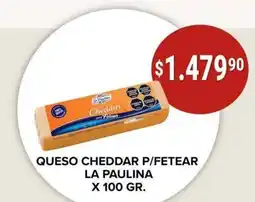 Supermercados Mayor La paulina queso cheddar p/fetear oferta