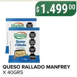 Supermercados Mayor Manfrey queso rallado oferta