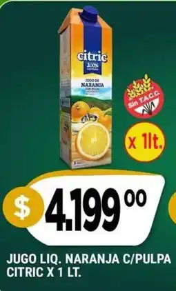 Supermercados Mayor Citric jugo liq. naranja c/pulpa oferta