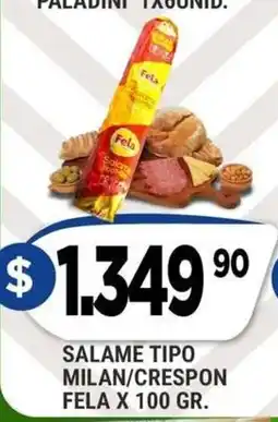 Supermercados Mayor Fela salame tipo milan/crespon oferta