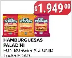 Supermercados Mayor Fun burgers hamburguesas paladini oferta