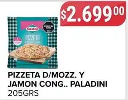 Supermercados Mayor Paladini pizzeta d/mozz. y jamon cong.. oferta