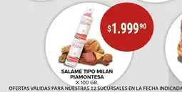 Supermercados Mayor Piamontes salame tipo milan piamontesa oferta