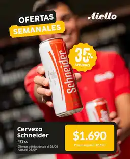 Supermercados Aiello Schneider cerveza oferta