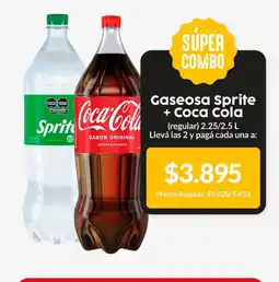 Supermercados Aiello Sprite gaseosa + Coca Cola oferta
