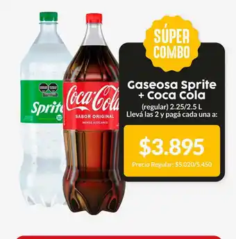 Sprite gaseosa + Coca Cola