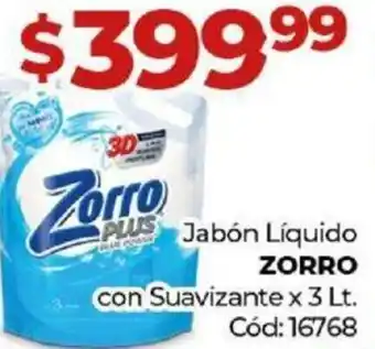 Diarco Jabón Líquido Zorro Con Suavizante x 3 Lt. oferta