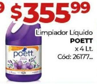 Diarco Limpiador Líquido Poett x 4 Lt. oferta
