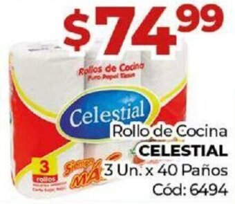Diarco Rollo de Cocina Celestial 3 Un. x 40 Paños oferta
