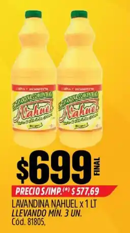 Supermercados Yaguar Nahuel lavandina concentrada oferta