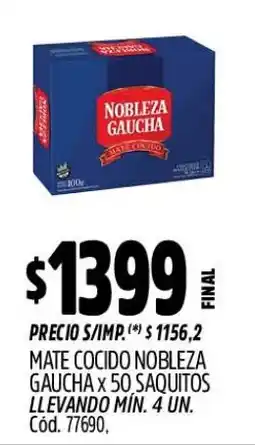 Supermercados Yaguar Noblezagaucha mate cocido oferta