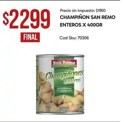 Supermercados Yaguar San remo champiñones enteros oferta