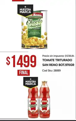 Supermercados Yaguar San remo tomate triturado oferta