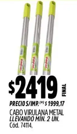 Supermercados Yaguar Virulana cabo virulana metal oferta