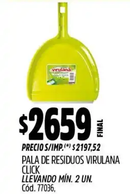 Supermercados Yaguar Virulana pala de residuos click oferta