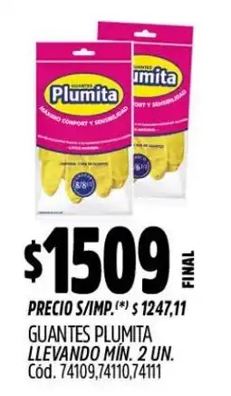 Supermercados Yaguar Plumita guantes oferta