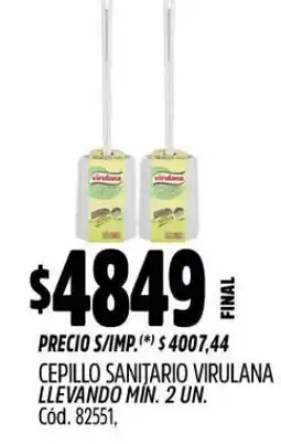 Supermercados Yaguar Virulana cepillo sanitario oferta