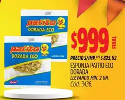 Supermercados Yaguar Patito esponja patito eco dorada oferta