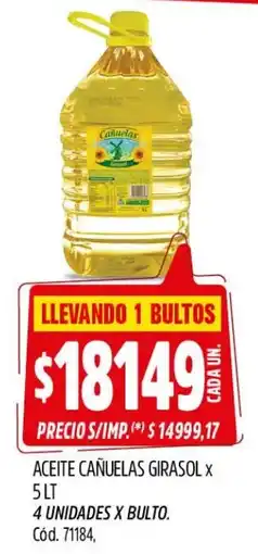 Supermercados Yaguar Cañuelas aceite girasol oferta