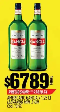 Supermercados Yaguar Gancia americano oferta