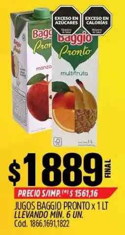 Supermercados Yaguar Baggio jugos pronto multifruta oferta