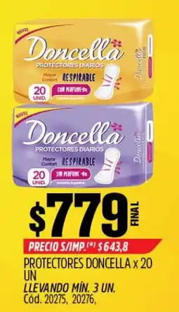 Supermercados Yaguar Doncella protectores diarios oferta