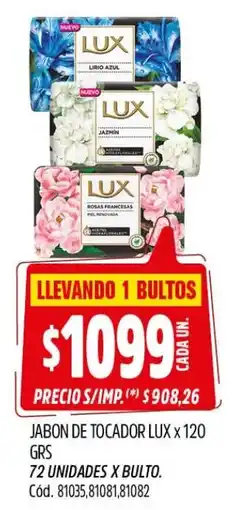 Supermercados Yaguar Lux jabon de tocador oferta