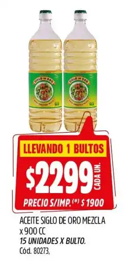 Supermercados Yaguar Siglo de oro aceite mezcla oferta