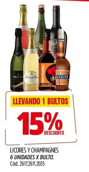Licores y champagnes