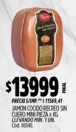 Supermercados Yaguar Recreo jamon cocido sin cuero oferta