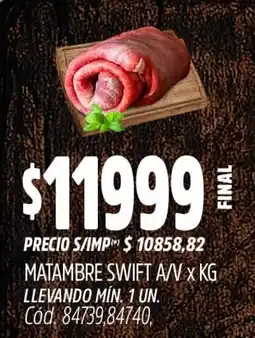 Supermercados Yaguar Matambre swift a/v oferta