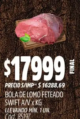 Supermercados Yaguar Bola de lomo feteado swift oferta
