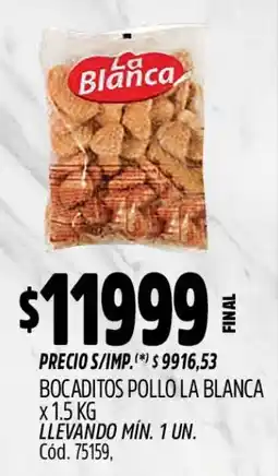 Supermercados Yaguar La blanca bocaditos pollo oferta